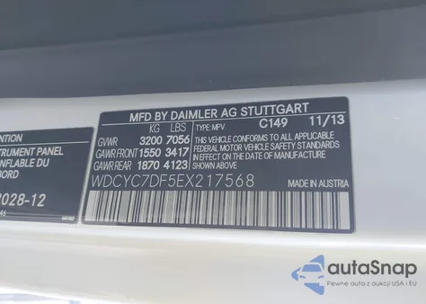 2014 Mercedes-Benz G 63 Amg 4Matic из США, поврежденный, VIN WDCYC7DF5EX217568